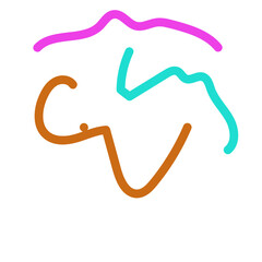 Colorful squiggle lines vectors 