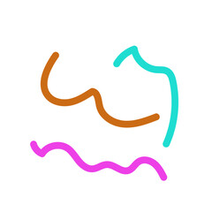 Colorful squiggle lines vectors 