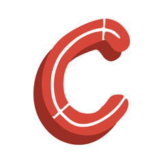 Handmade Alphabet Letters Red Color