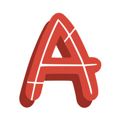 Handmade Alphabet Letters Red Color