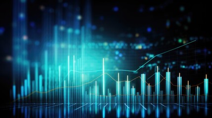 Business finance graph chart of stock market investment trading.