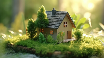Small house in the forest