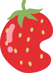 Obraz premium Strawberry Alphabet Letter C