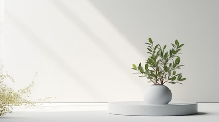 Plant in a vase, Background