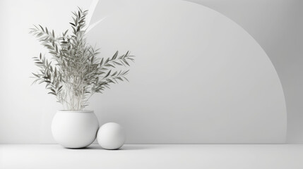 Plant in a vase, Background