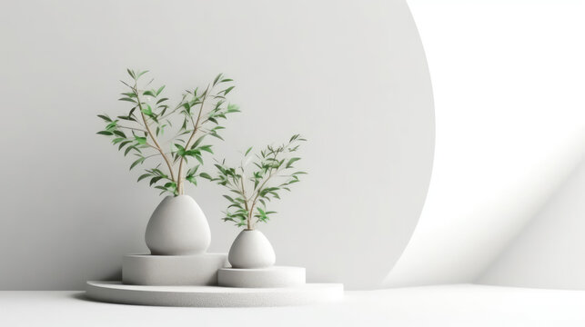 Plant in a vase, Background