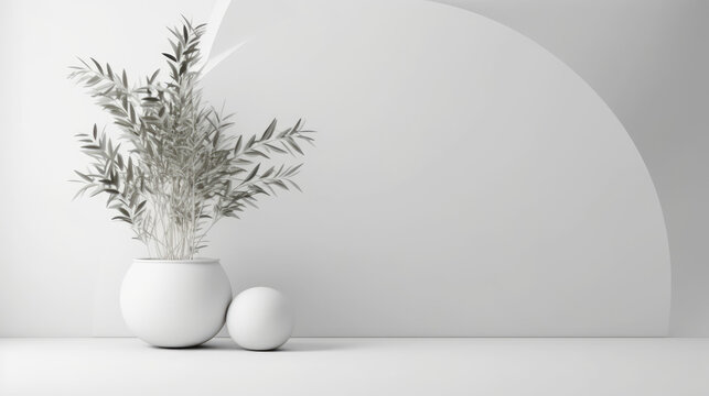 Plant in a vase, Background