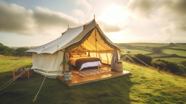 tent in the forest