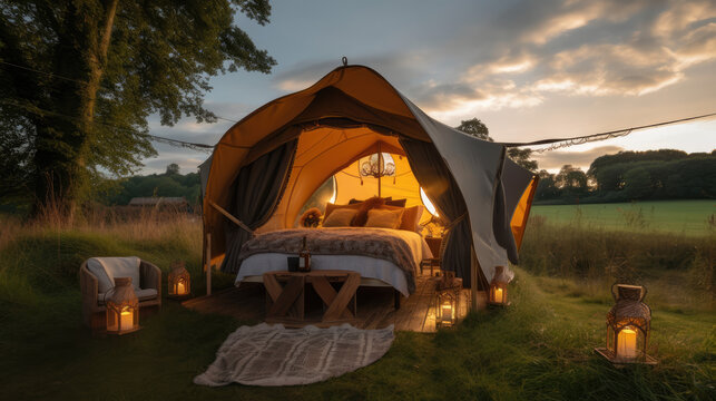 tent in the forest