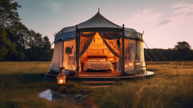 tent in the forest