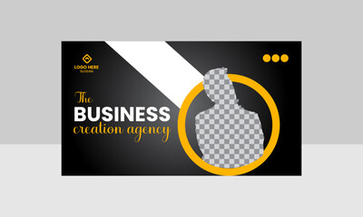 Creative Modern Business YouTube Thumbnail And Web Banner Template And Web Banner Template
