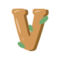 Handmade Alphabet Letters Brown Color