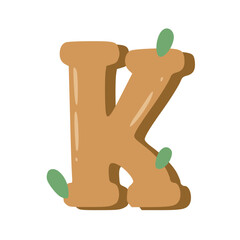 Handmade Alphabet Letters Brown Color