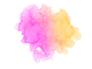 Abstract watercolor stains on white background. Hand drawn watercolor splash