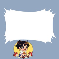 halloween frame with witch and pumpkin