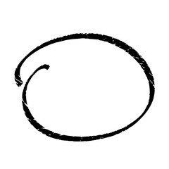 Abstract Simple Circle in Black