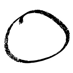 Abstract Simple Circle in Black