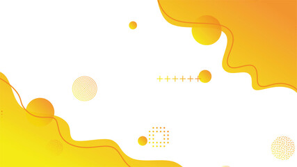 White and orange gradient dynamic fluid shapes abstract background