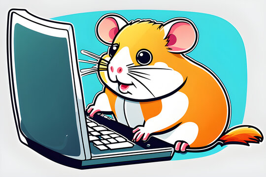cute hamster. Generative AI