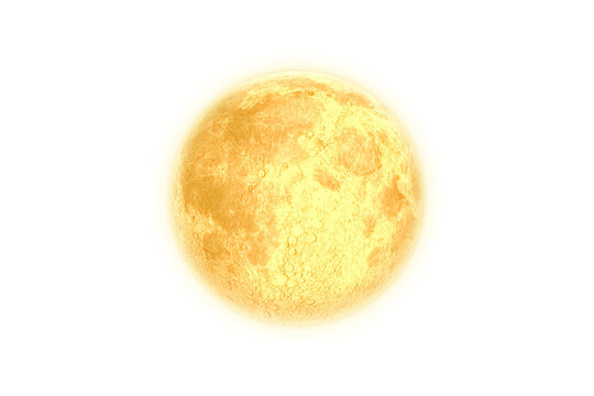 Fototapeta Digital png illustration of yellow planet on transparent background