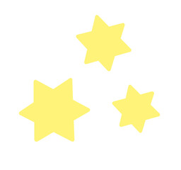 シンプルな六角形の星