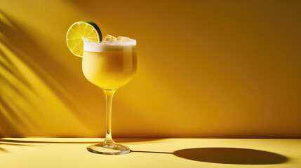 Delicious Cocktail on a Solid Background