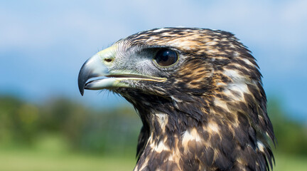 Fototapeta premium the proud and ferocious gaze of the bird of prey
