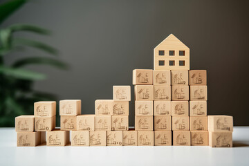 businessman standing in front of a graph chart with a red arrow