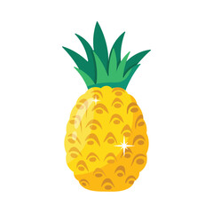 Pineapple vector colorful Stickers icons Design illustration. EPS 10 File