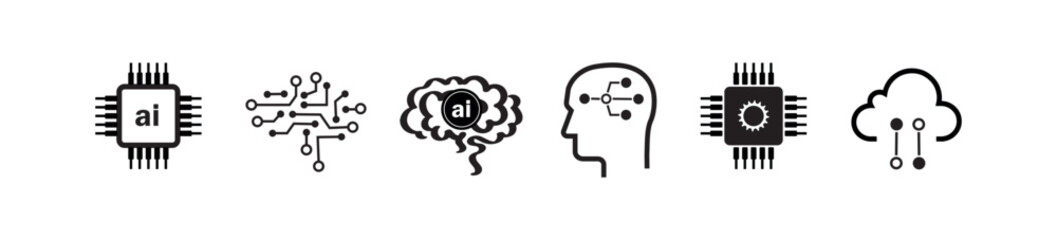 AI icon on white background	