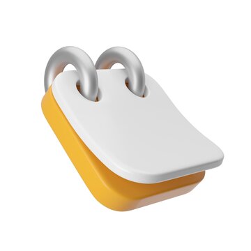 Calendar or notepad, 3d rendered illustration