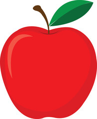 Vector art of a red apple icon