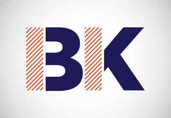 Initial Letter B K Logo Design Vector. Graphic Alphabet Symbol For Corporate Business