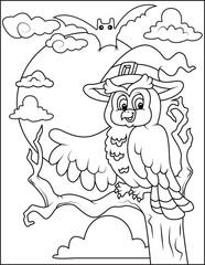 halloween coloring page for kids