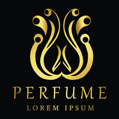 Luxury vector perfume company logo design