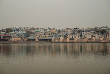 Fototapeta na wymiar Holy lake in Pushkar, Rajasthan India. 