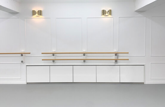 ballet dance studio wall with barre