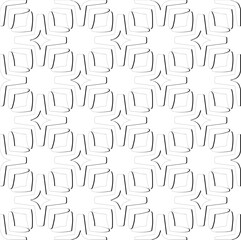 Abstract  background with figures from lines. Black and white texture for web page, textures, card, poster, fabric, textile. Monochrome pattern. Repeating design.