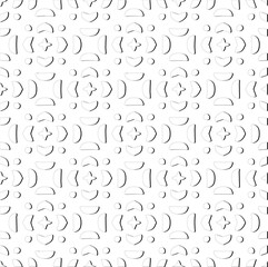 Abstract  background with figures from lines. Black and white texture for web page, textures, card, poster, fabric, textile. Monochrome pattern. Repeating design.