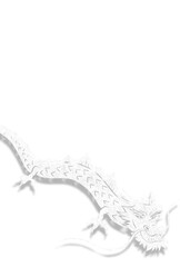 年賀状素材　白竜　はがきサイズ