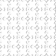 Abstract  background with figures from lines. Black and white texture for web page, textures, card, poster, fabric, textile. Monochrome pattern. Repeating design.