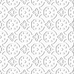 Abstract  background with figures from lines. Black and white texture for web page, textures, card, poster, fabric, textile. Monochrome pattern. Repeating design.