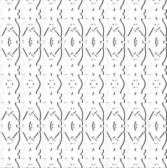 Abstract  background with figures from lines. Black and white texture for web page, textures, card, poster, fabric, textile. Monochrome pattern. Repeating design.
