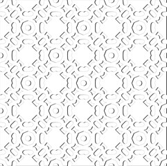 Abstract  background with figures from lines. Black and white texture for web page, textures, card, poster, fabric, textile. Monochrome pattern. Repeating design.
