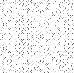 Abstract  background with figures from lines. Black and white texture for web page, textures, card, poster, fabric, textile. Monochrome pattern. Repeating design.