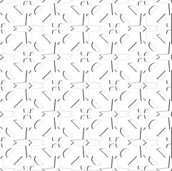 Abstract  background with figures from lines. Black and white texture for web page, textures, card, poster, fabric, textile. Monochrome pattern. Repeating design.