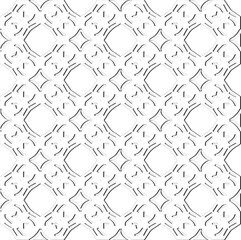 Abstract  background with figures from lines. Black and white texture for web page, textures, card, poster, fabric, textile. Monochrome pattern. Repeating design.
