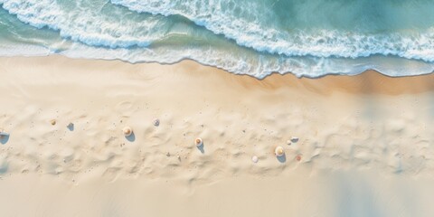 Fototapeta na wymiar sea ​​waves and shells on the sand background.