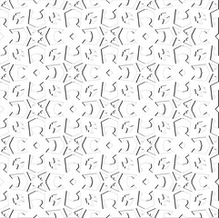 Abstract  background with figures from lines. Black and white texture for web page, textures, card, poster, fabric, textile. Monochrome pattern. Repeating design.