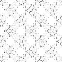 Abstract  background with figures from lines. Black and white texture for web page, textures, card, poster, fabric, textile. Monochrome pattern. Repeating design.